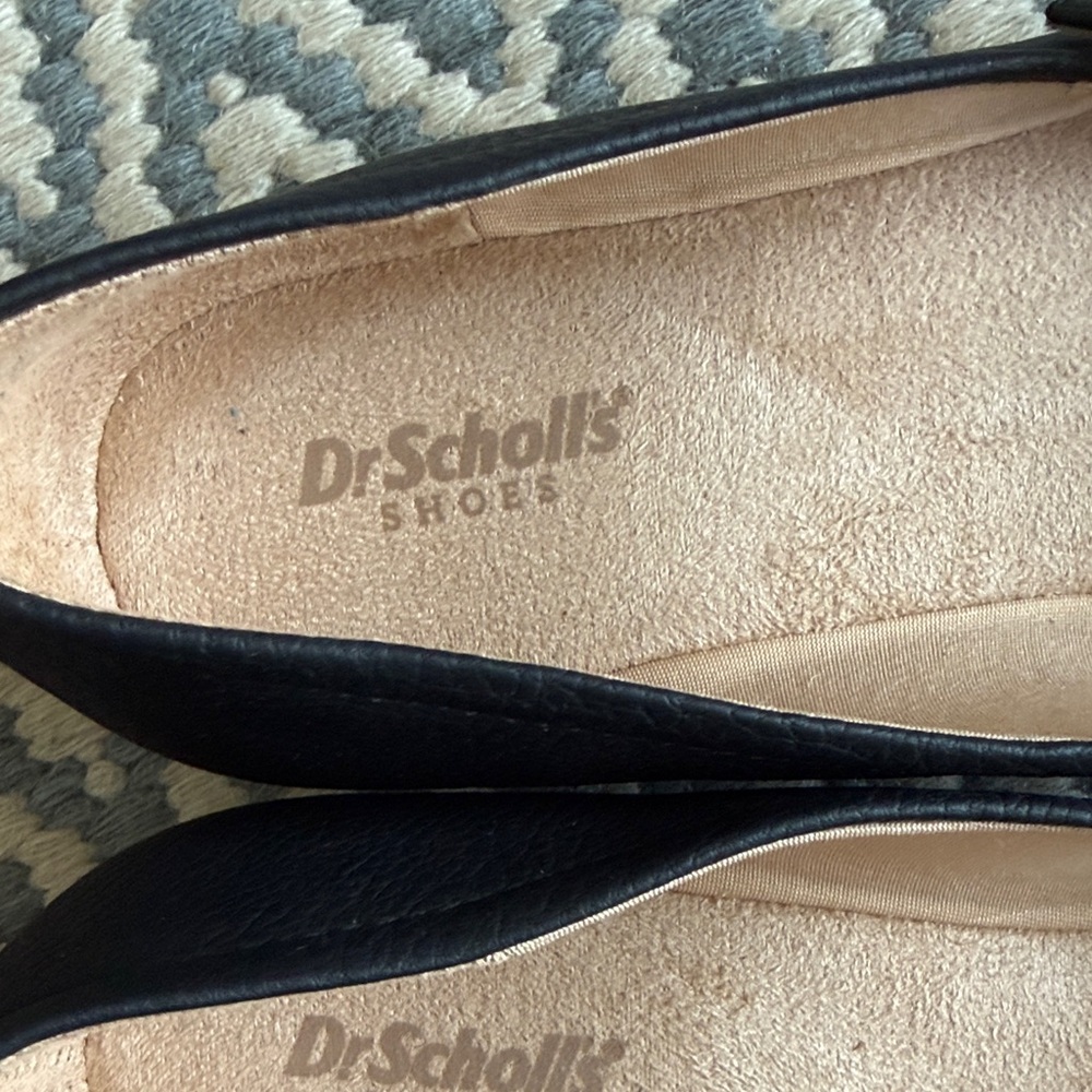 Dr. Scholl's Black Mary Jane Slip-On Flats with Buckle Strap - Picture 2 of 4